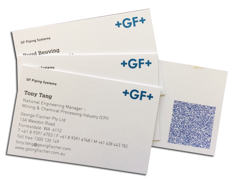 Business cards with QR code